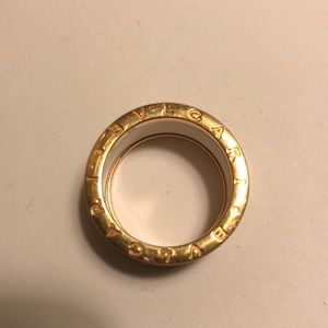 SHIPS FAST! Bulgari B.Zero1 18K Gold & White ring